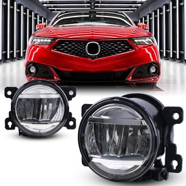 Winjet Fog Lights Lamps For ACURA TLX 2018-2022, Fit for HONDA CIVIC 17-21 / ODYSSEY 18-23/ PASSPORT 19-21 / PILOT 19-22 With H8 12V 35W Halogen Bulbs Driver and Passenger (Left & Right -Clear Lens)