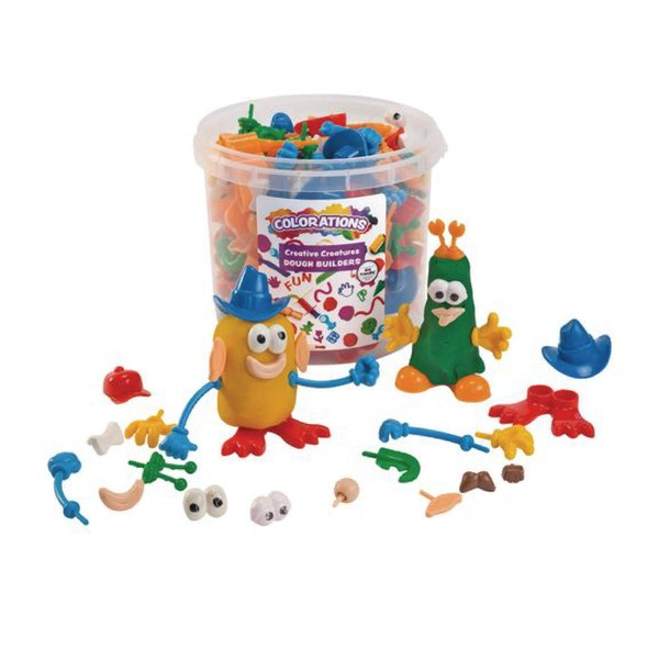 Excellerations Colorations - BUILDME Creative Creatures Dough Builders, 260 Pieces, Body, Person, Eyes, for Kids, Screen-Free Play Time