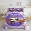 Feelyou Sloth Comforter Set Kids Cute Sloth Bedding Set Tree