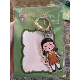Demon Slayer New  Squid Game Anime Acrylic Keychain Robot Girl