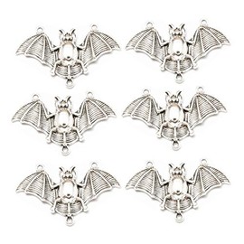 10pcs Antique Silver Plated Bat Charms Pendants for DIY Bracelets Necklace, Jewelry Findings Making Accessaries(Z71)