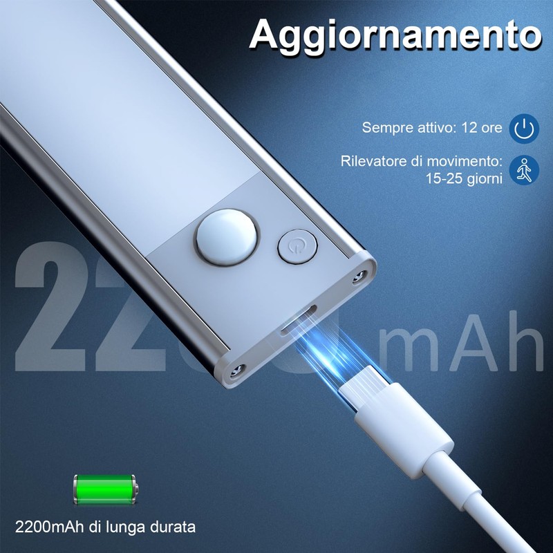 JEKEMORYE Cabinet Lighting – White 30 cm Pack of 2