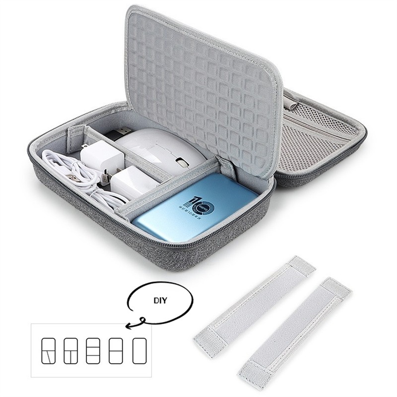 Travel Electronics Organizer Case for Cables and Accessories – Adjustable