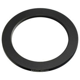 vhbw 67mm to 52mm Step Down Ring Adapter for Camera Lens Filter Adapter Metal Black