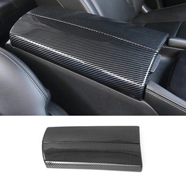XITER Center Console Trim Cover Compatible with Nissan Rogue 2021-2025 Center Armrest Box Decor Cover,Carbon Fiber Black (2Pcs)