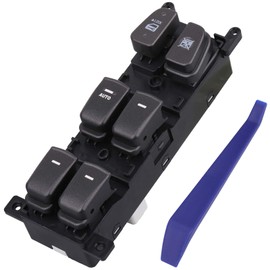 Master - Botón del interruptor de ventana eléctrica, lado delantero izquierdo, compatible con Hyundai Sonata 2009 2010 Reemplazar OE 93570-3K600