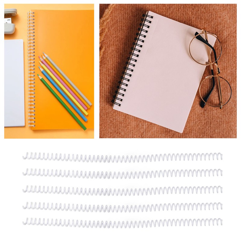 100PCS Spiral Binding Coils 48 Loops 4:1 Pitch A4 Paper