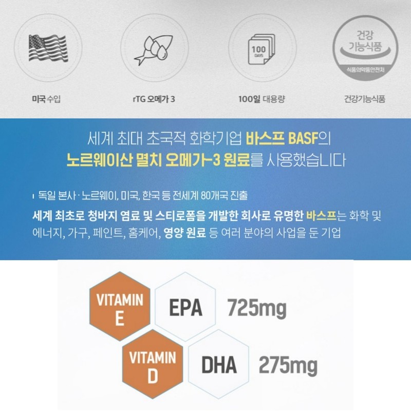 BASF Altige Omega 3 1000 Vitamin D Complex Norwegian Omega