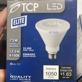 TCP LED ELITE 2 Pack LED Flood Light Bulb 75 Watt Halogen￼ Replacement 1050 Lumens Halogen