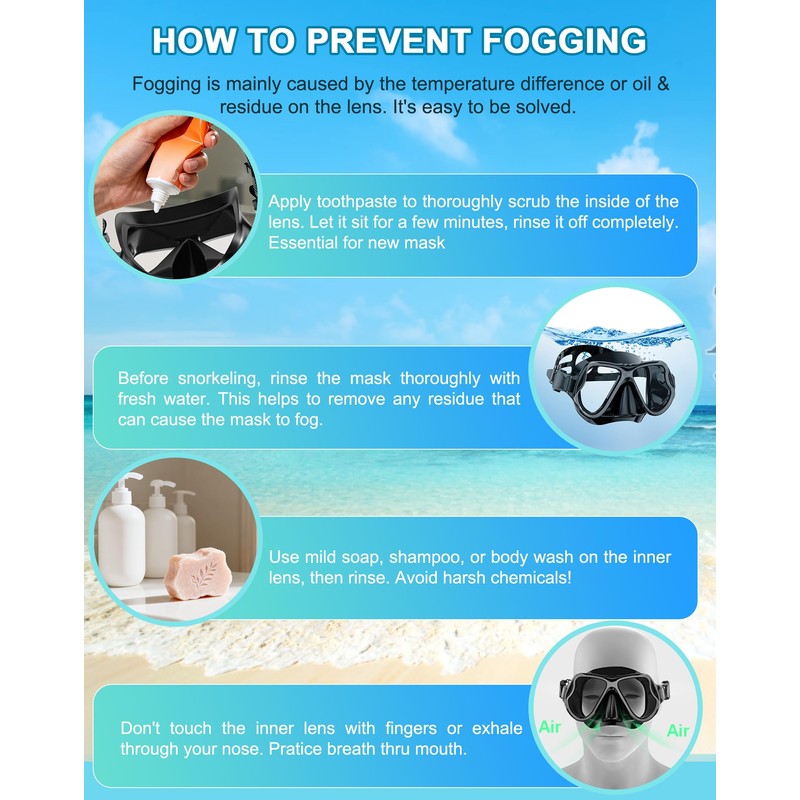 Greatever Dry Snorkel Set,Panoramic Wide View,Anti-Fog Scuba Diving Mask,Professional Snorkeling