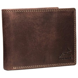 Fa.Volmer® Men's Genuine Leather Wallet with RFID Protection Brown