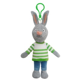 BANDAI Adorable Pip and Posy Clip-on Plush Pip Toy | Soft 13cm Teddy Keychain | Cute Bag Clip Soft Plushie Character for Girls and Boys