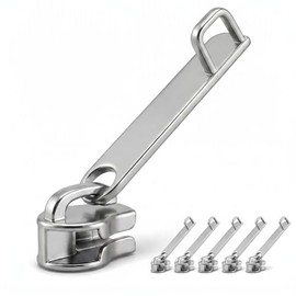 6PCS Replacement Zipper Pulls, Silver No.8 Luggage Zipper Pull Replacement
