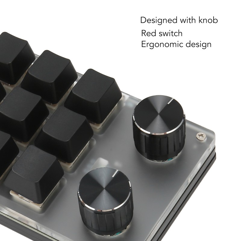 Mini Keypad Knob Design Red Switch Dual Mode Plug and