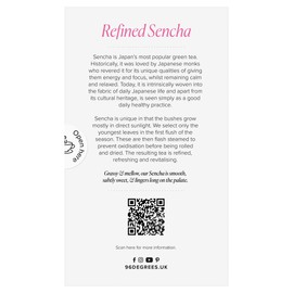 96° Japanese Sencha Green Tea - 20 Pyramid Tea Bags, Individually Wrapped, Smooth, Mellow and Grassy, Biodegradable Plant-Based Bags