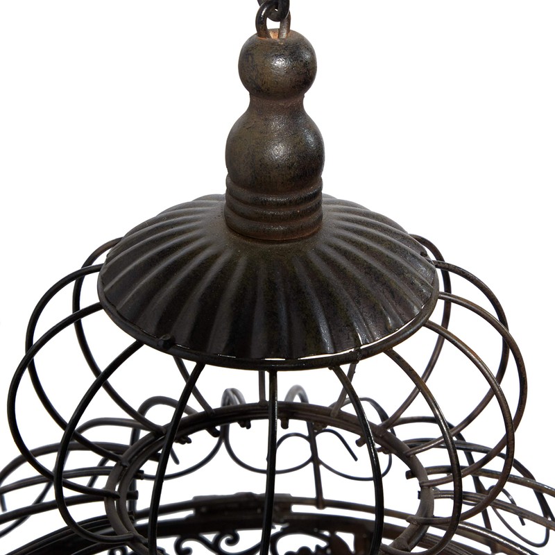 Deco 79 Vintage Metal Free-Standing Birdcage, 14" x 14" x