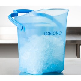 Soro Essentials- 6 Gallon Polypropylene Ice Tote Bucket Blue Color- Light Duty Ice Bucket for Parties Ice Pail with Handle Comfortable Carry Handle Great for Home Bar Chilling