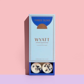 Three Suns Wyatt Crystal Infused Natural Soy Tea Lights Box - 8 Pack