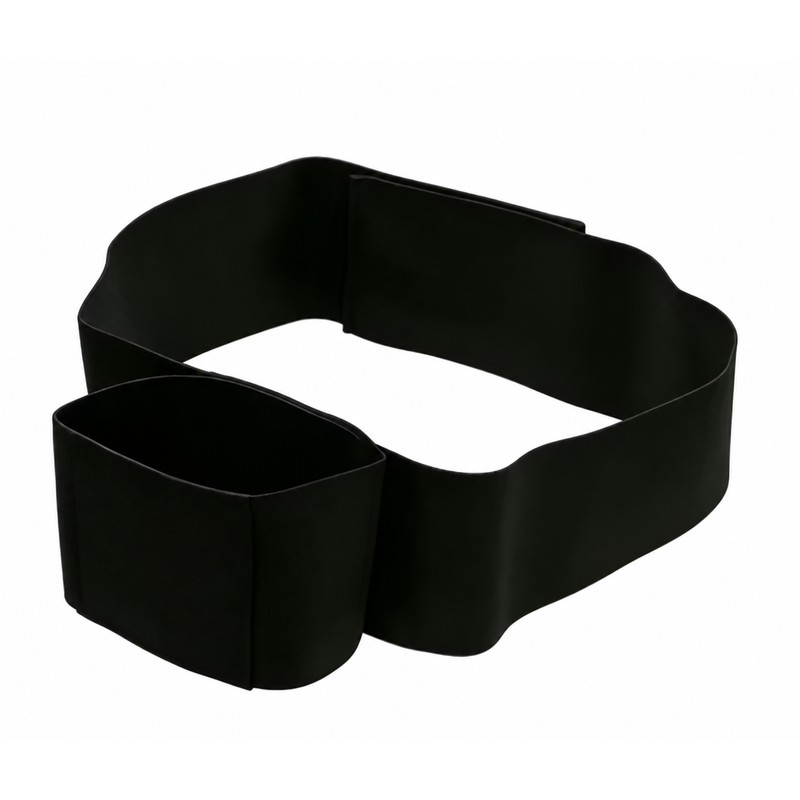 Golf Swing Arm Strap for Beginner Practice – Black Double-Ring