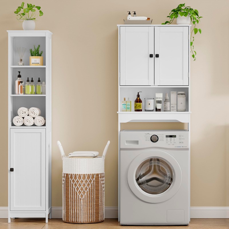 RRX Over The Toilet Storage Cabinet,Bathroom Above Toilet Cabinets Organizer,