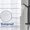 jinchan Blue and White Casual Striepd Shower Curtain Nautical Modern