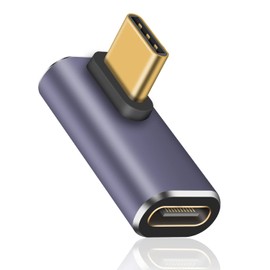 Duttek USB C Adapter 40 Gbps, USB C 90 Degree Adapter Supports 8K@60HZ and 100W Fast Charging, 90 Degree USB C Adapter Compatible with Thunderbolt 3/4 and with USB Type C Interface Devices