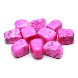CrystalAge Pink Howlite Tumble Stone (20-25mm) - Single Stone