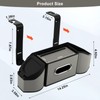Hiitytin 7-In-1 Car Seat Back Organizer with 3.74” Cup Holders,