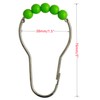 Shower Curtain Hooks Rings Stainless Steel Acrylic Roller Ball Glide
