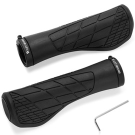 Nutmanel Bicycle Grips Ergonomic, 1 Pair 22.2 mm Bicycle Handlebar Grips, Non-Slip Handlebar Grips Lock-On Design, Bike Handlebar Grips Universal for MTB Trekking Bike City Bike Road Bike E-Bike BMX