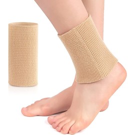 Ankle Support Cuff Ankle Protection Bandage Ankle Compression Foot Protector for Athletes, Dancers, Figure Skaters, Models, People with Ankle Injuries (Skin Colour)