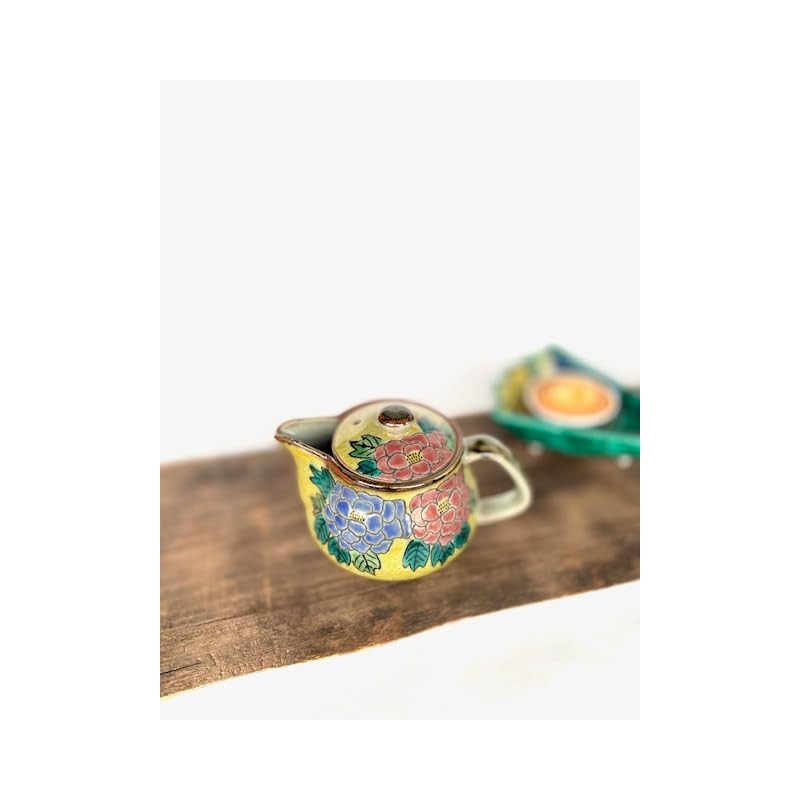 Kutani [Teapot/Teapot] Large, Dark Painted Peony [Back Picture]