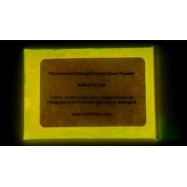 Glow in The Dark Pigment Powder - Neutral and Fluorescent Color for Art Painting, Fine Art, Nail Art Paint, and DIY Crafts - Long Lasting, 10+ Color Options - Fluorescent Orange - (12 Grams)