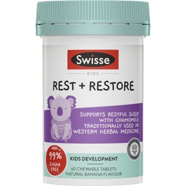 Swisse Kids Rest & Restore - with Magnesium to Support Muscle Relaxation Before Sleep - 60 Tablets