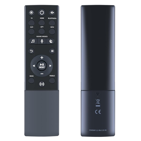 CLVIZCXOM Soundbar Replacement Remote Control Compatible with Teufel 11-2.1 MK2