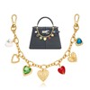WOWORAMA Heart Charm Bag Purse Chain Gold Love Heart Bag