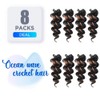 ToyoTree Ocean Wave Crochet Hair - 12 Inch 8 Packs