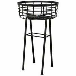 Panacea 81440 Modern Farmhouse Plant Stand, Black, 20 In. Round - Quantity 4