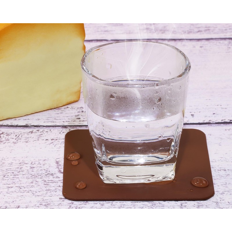 Mini Skater 3pcs Bar Coasters 10x10x0.2CM Square Silicone Coasters for