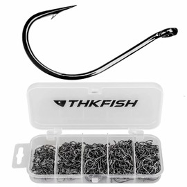 THKFISH 500pcs Fishing Hooks Split Shot Hook Drop Shot Hooks Small Fish Hooks Freshwater #6#4#2#1#1/0