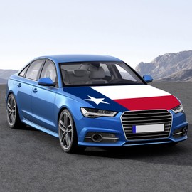 Texas Car Hood Cover Flag 3.5X5FT 100% Polyester Elastic Fabrics Can be Washed Car Bonnet Banner for Car Decor (Texas)