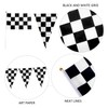 50 Pieces Of Black And White Checkered Racing Flags And