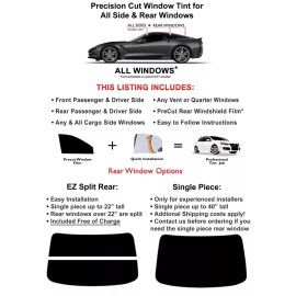 Precision Window Films Nano Carbon Window Film PreCut All Sides & Rears Any Tint Shade VLT A
