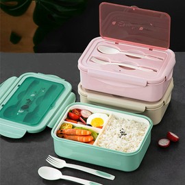 PchLight Bento Box, Antibacterial, Bento Box, Approx. 7.9 x 5.2 x 2.8 inches (20.0 x 13.2 x 7 cm), Tower, One-Push Sealed Dishwasher, Large Capacity, 43.1 fl oz (1,400 ml) (Pink)