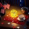 FRAMICS 4th of July Decorations 2 PCS Patriotic Star Globe