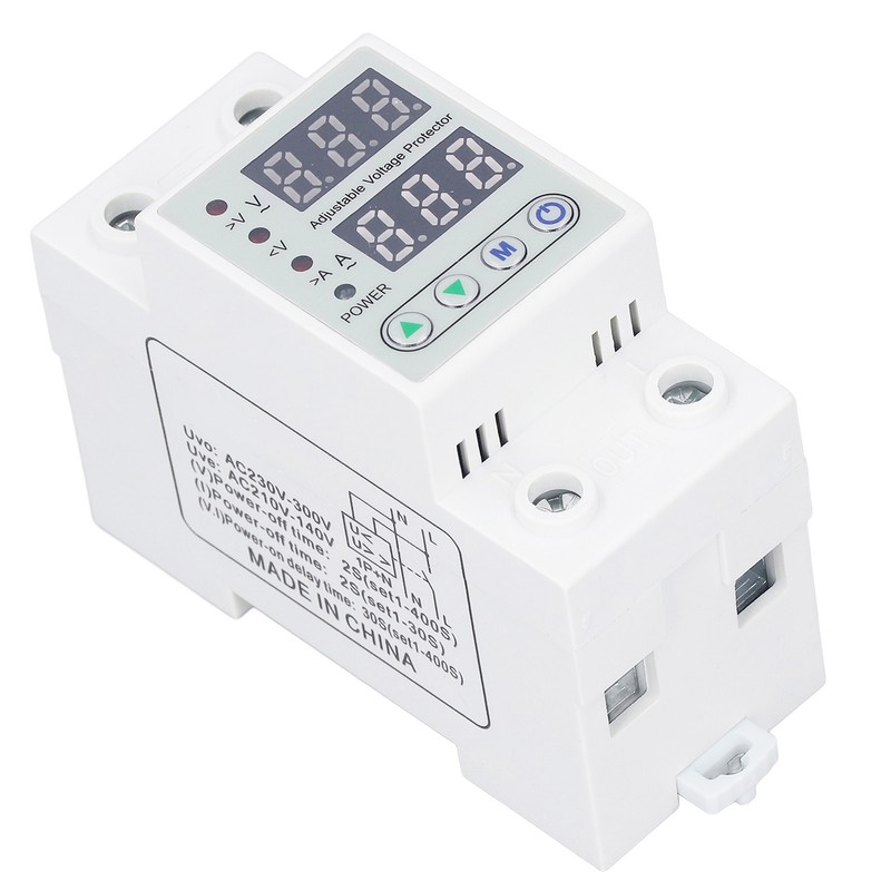 Digital Display 2P Voltage Protector Automatic Reset Under Over Voltage