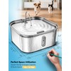 Large Dog Water Fountain 14L/3.7Gal, Stainless Steel Pet Fountain for