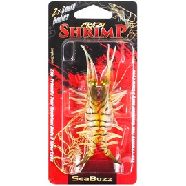 SEABUZZ Rubber Bait Crazy Shrimp 2 Pieces 7.6 cm - Predator Fish Bait Set - Sea Bass & Lefer Artificial Bait - Bass Trout and Zander Fishing Lures - Fishing Lures - TPE Fishing Lure - Swimbait - Sea