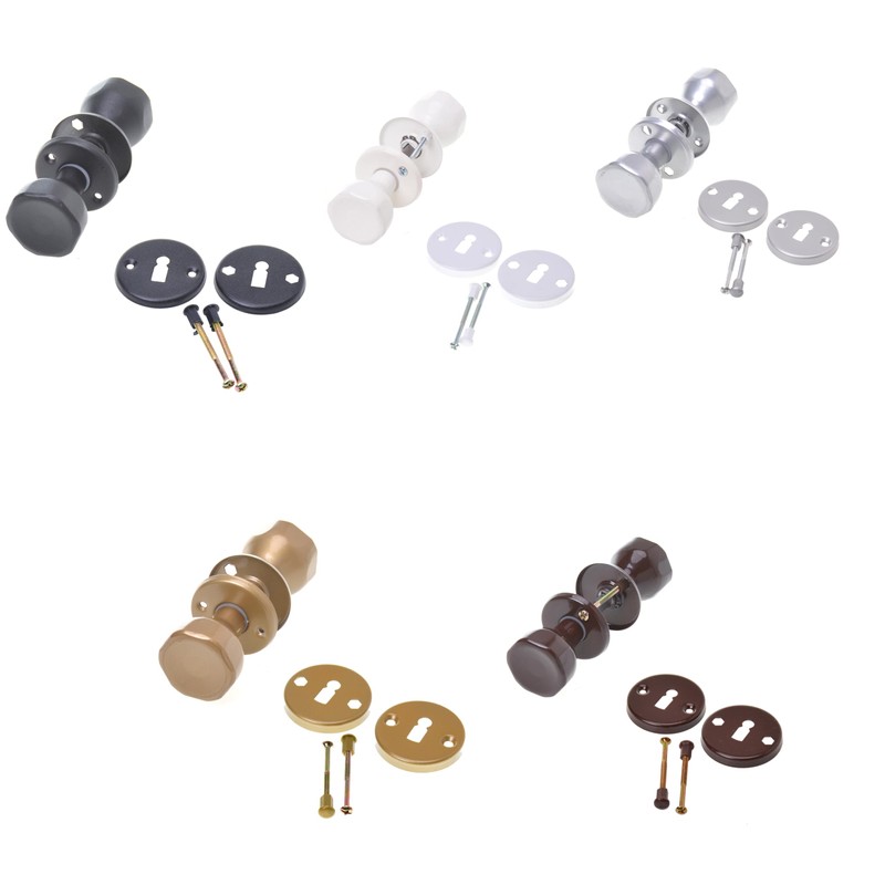 Aqbau® Door Knob, Rotatable with Rosette BB Button Pusher Rotary