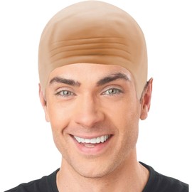 Latex Bald Cap, Latex Bald Cap, Latex Bald Mask Bald Head, Elastic Hair Net, Bald Cap for Adults Makeup Bald Head Wig Cap Costume Accessories, Cosplay Hat